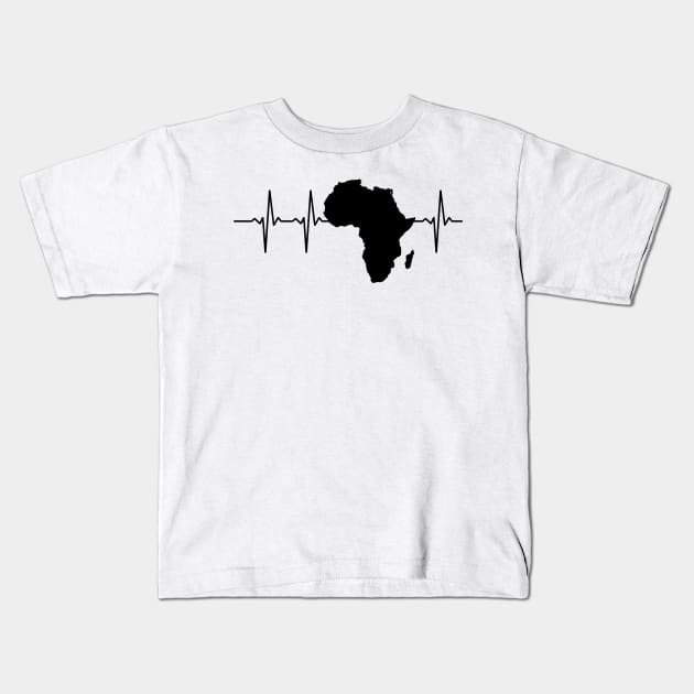 Africa Heartbeat, Africa Love Kids T-Shirt by UrbanLifeApparel